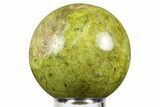 Polished Green Opal Sphere - Madagascar #246425-1